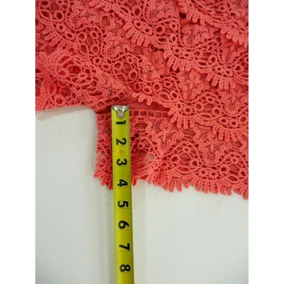 Miss Me Orange Crochet Knit Tiered Short Shorts Womens Size Small - Picture 6 of 6